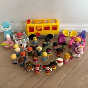 Fisher-Price Little People Large Bundle of Characters, Bus, and Accessories